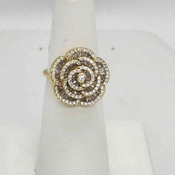 Brand New   Sterling Silver 925 Double ROSE Ring - Picture 1 of 4